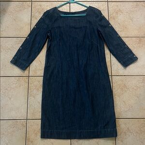 NWT Talbots‎ Dark Blue Long Sleeve Dress, Sz 4